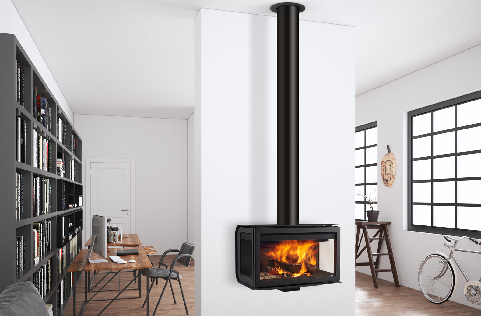 Chimenea de Leña Modelo C-203 - La mejor tienda de chimeneas